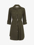 Robe chemise fluide et ceinturée - Kaki - 5