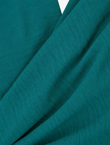 Blouse unie à empiècement bijou - Vert sapin - 3