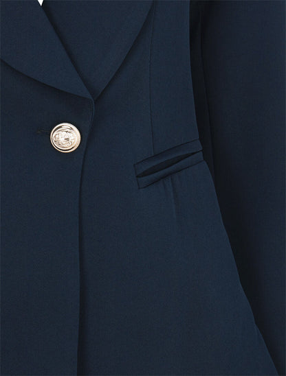 Veste à col smoking - Marine - 3