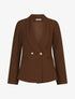 Veste à col smoking - Marron - 1