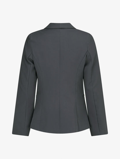 Veste à col smoking - Gris foncé - 2