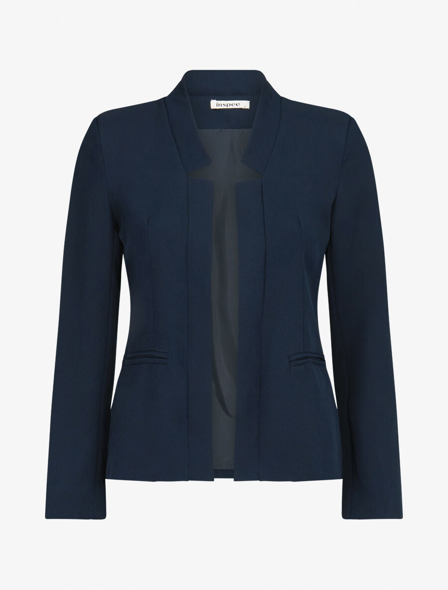 Veste à col cranté - Marine - 1