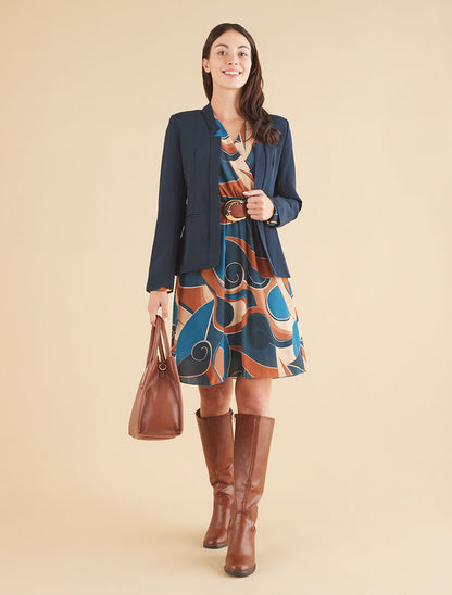 Veste à col cranté - Marine - 4