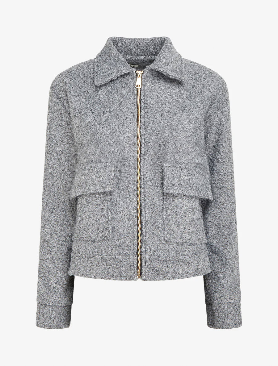 Veste à poches à rabat - Gris