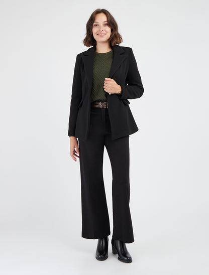 Manteau court à poches décoratives - Noir - 8