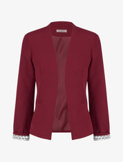 Veste droite à épaulettes - Bordeaux