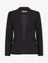 Veste à col droit et bord cranté - Noir - 1