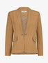 Veste à col droit et bord cranté - Camel - 1