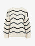 Pull en maille à motif vagues - Noir/gris - 1