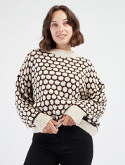 Pull en grosse maille à motif nid d&