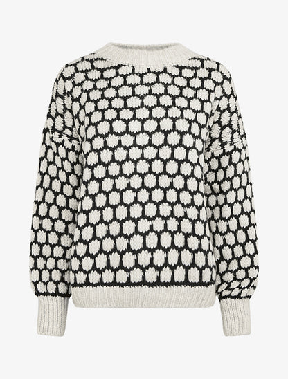Pull en grosse maille à motif nid d&