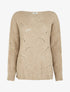 Pull uni à détail ajouré - Beige - 1