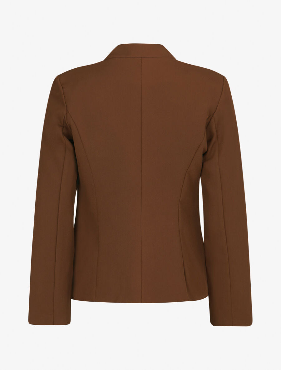 Veste officier à col droit - Marron - 2