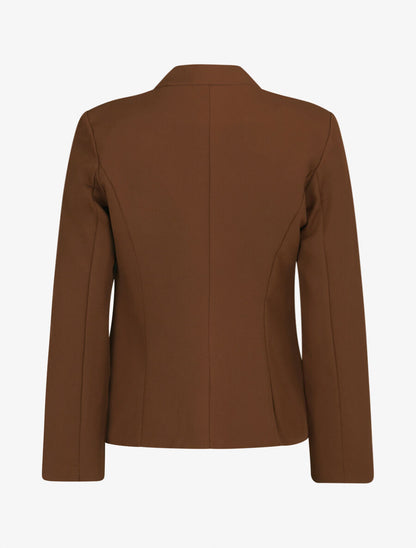 Veste officier à col droit - Marron - 2