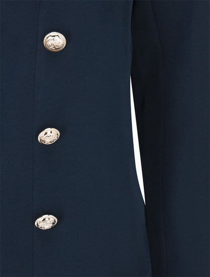 Veste officier à col droit - Marine - 3