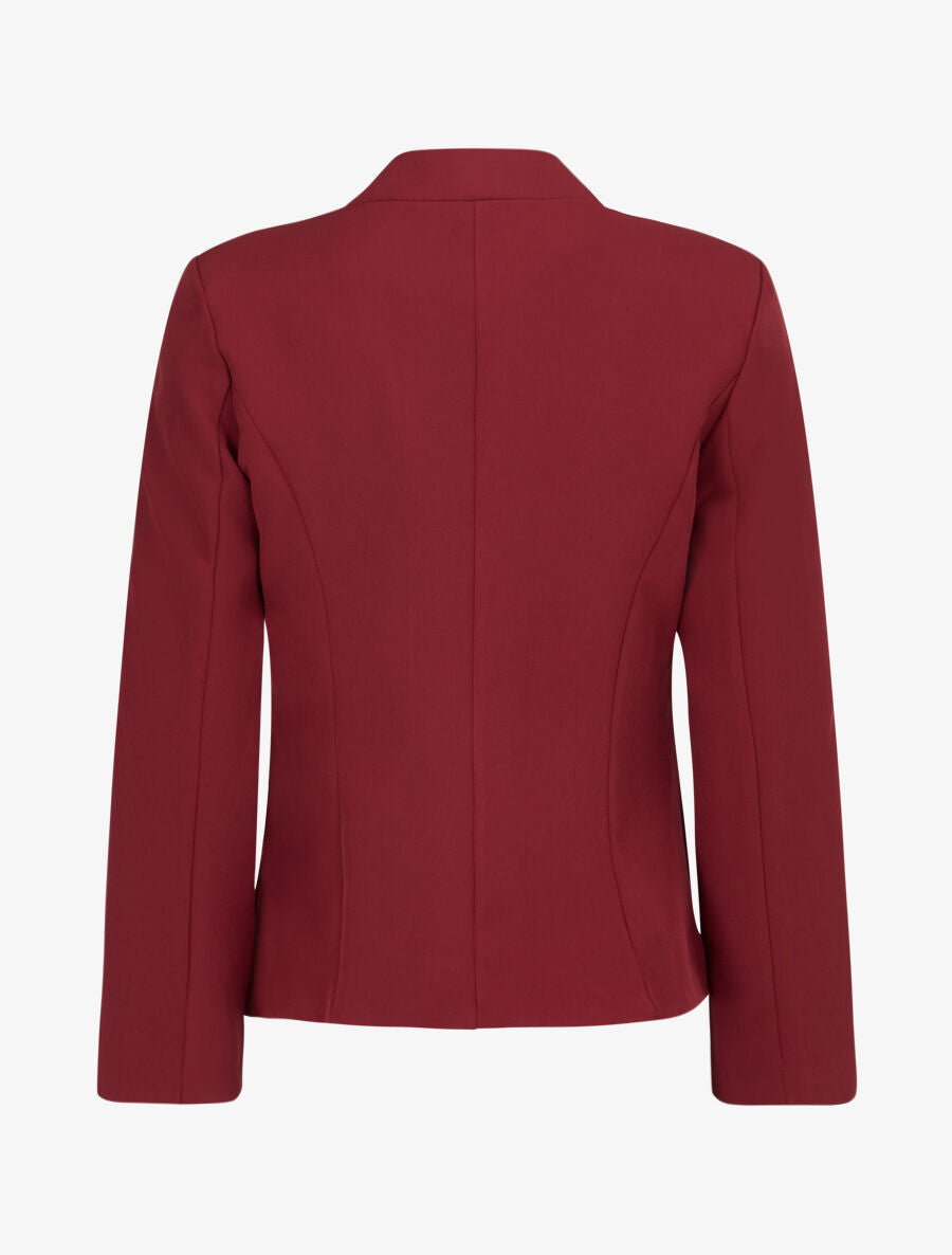 Veste officier à col droit - Rouge brique - 2