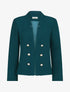Veste officier à col droit - Bleu pétrole - 1