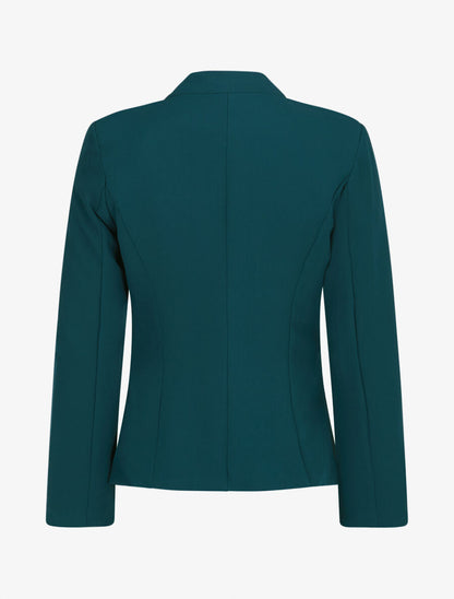 Veste officier à col droit - Bleu pétrole - 2