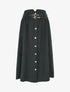 Jupe midi à double ceinture - Noir - 1