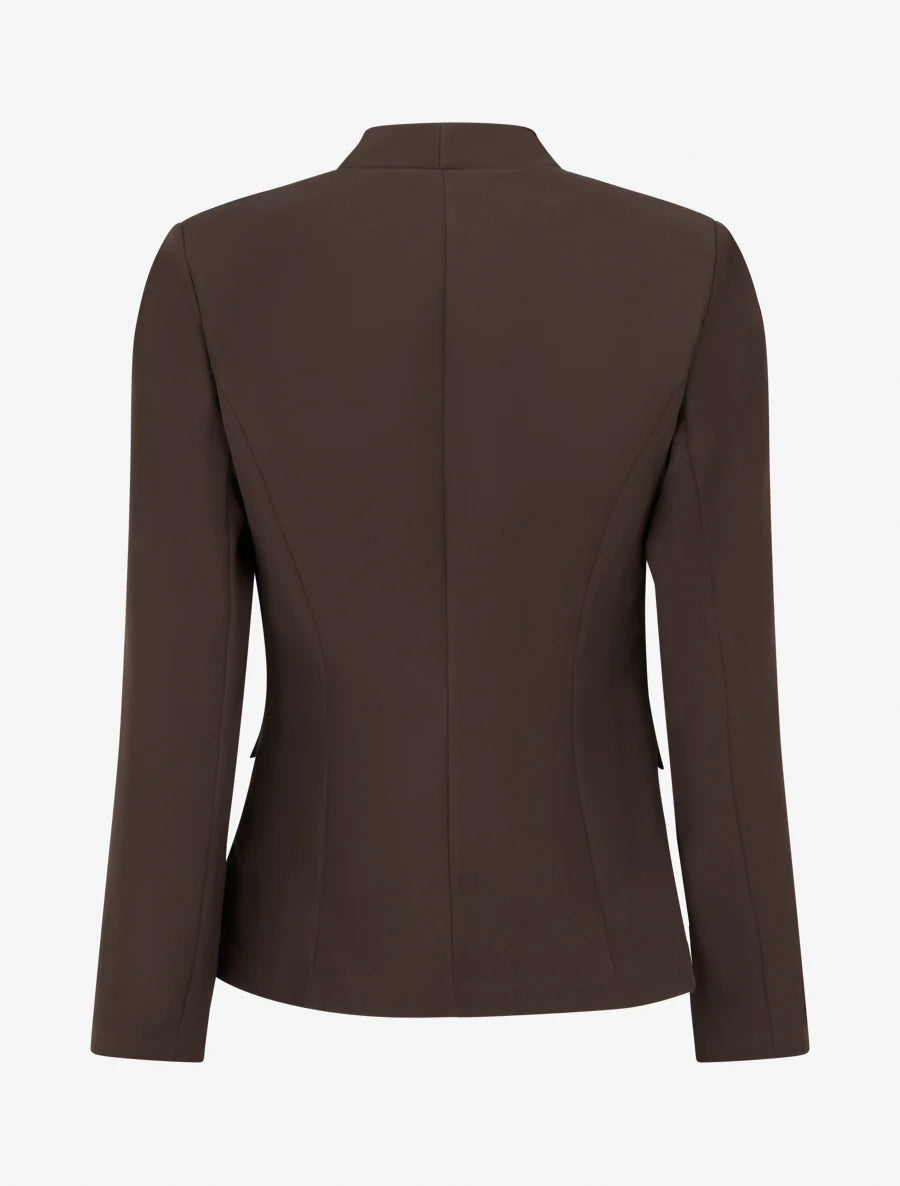 Blazer uni boutonné - Marron