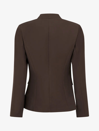 Blazer uni boutonné - Marron