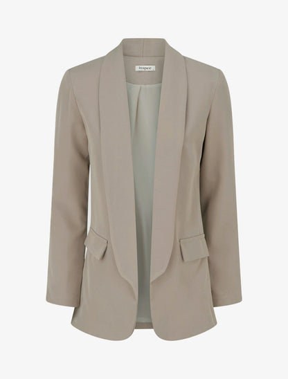Blazer uni à poches décoratives - Taupe