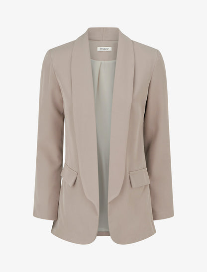 Blazer droit à épaulettes - Taupe