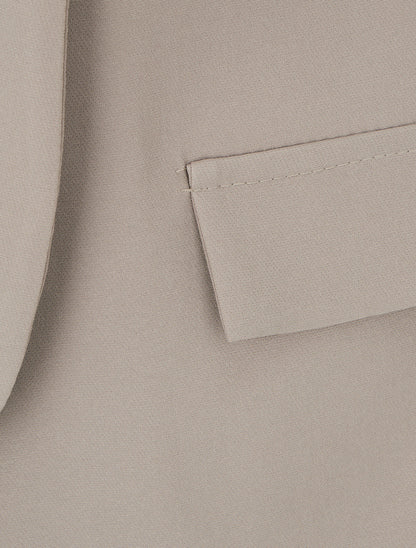 Blazer droit à épaulettes - Taupe