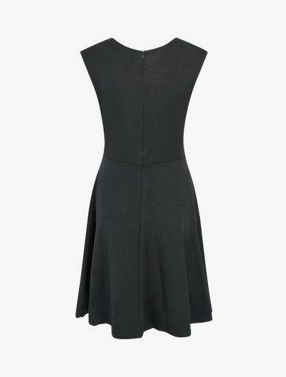 Robe patineuse sans manches à boucle - Noir - 2