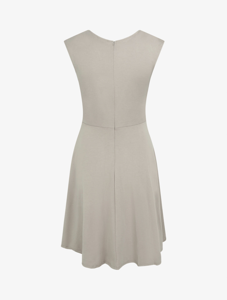 Robe patineuse sans manches à boucle - Taupe clair - 2