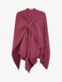 Poncho uni irisé à nouer - Lie de vin - 1