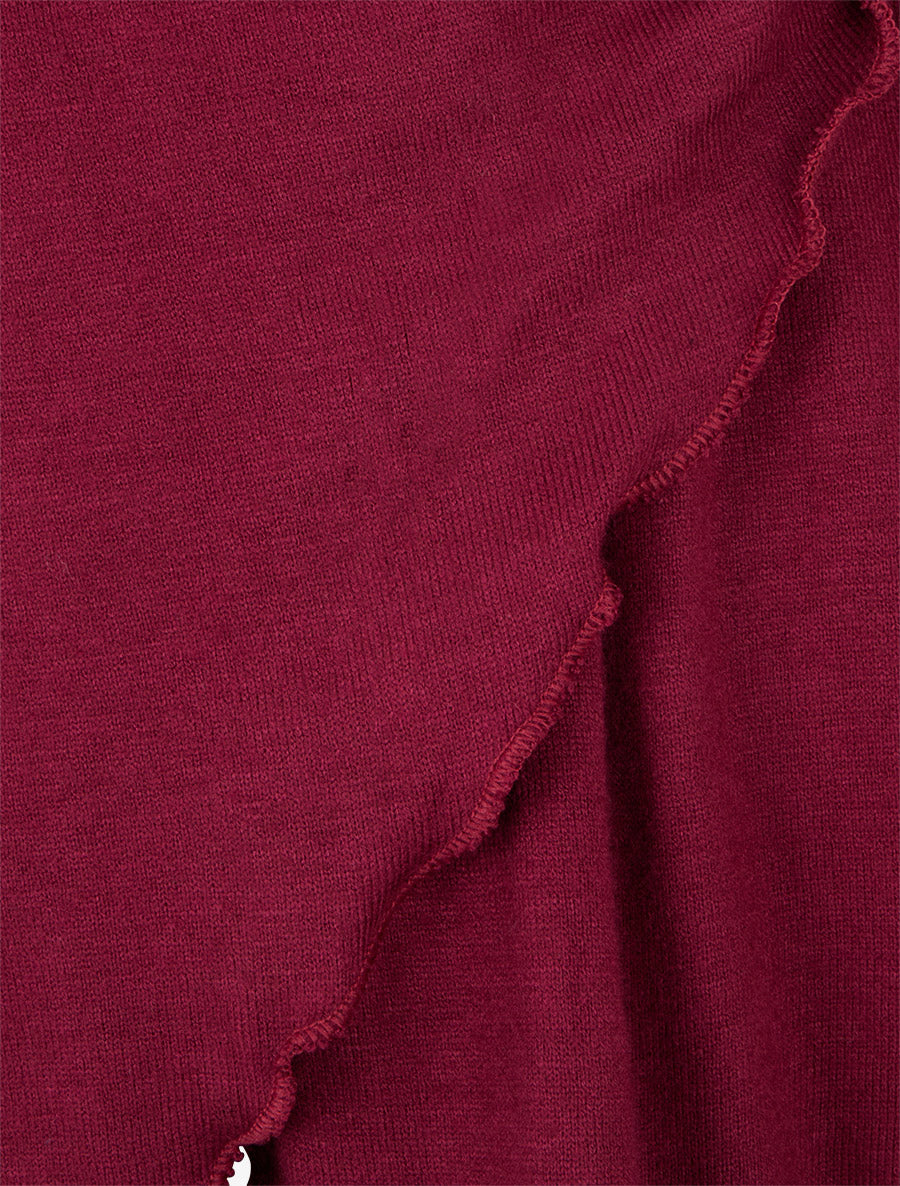 Pull cache-coeur à boucle - Lie de vin - 3