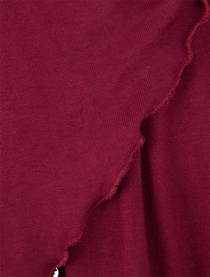 Pull cache-coeur à boucle - Lie de vin - 3