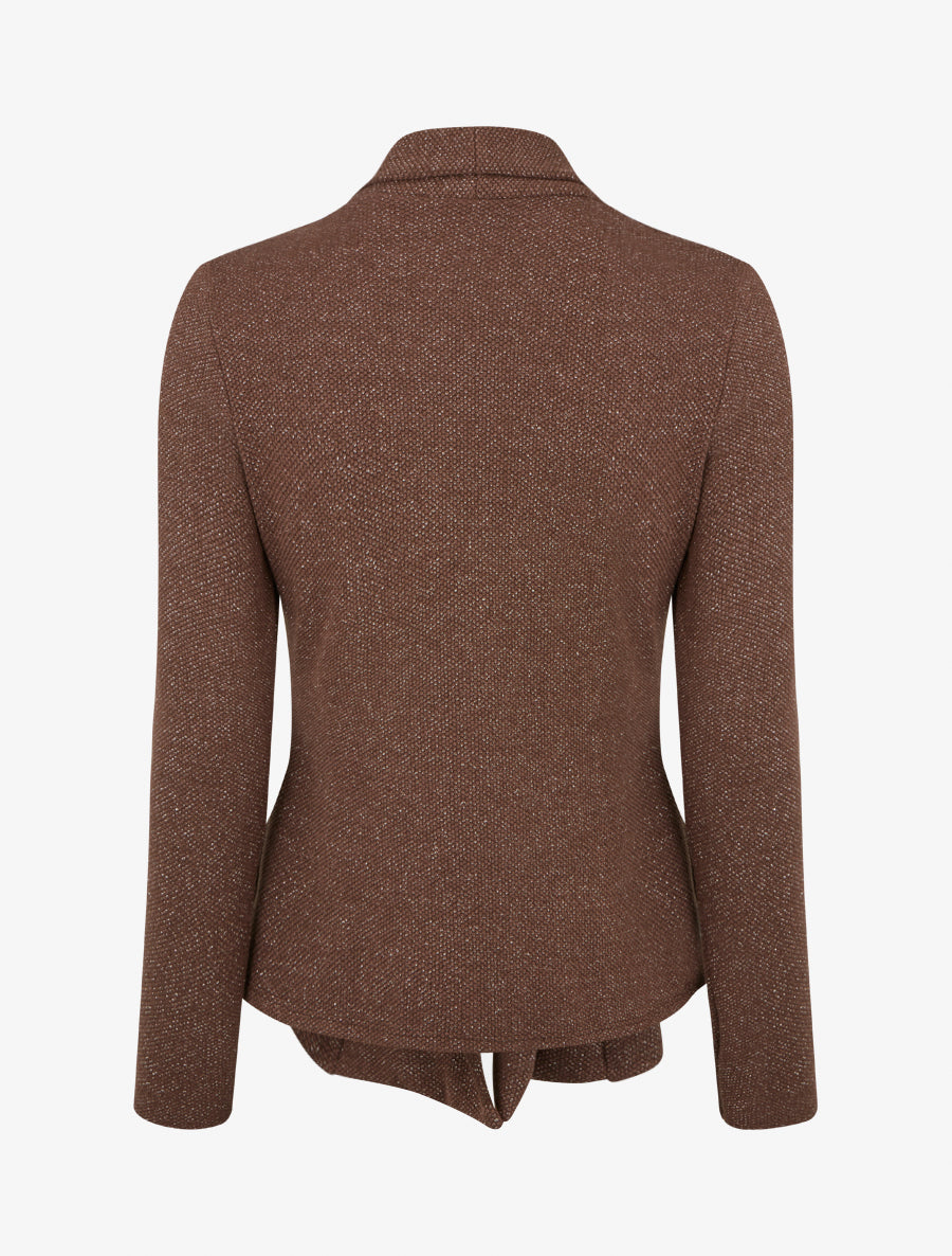 Pull effet gilet en superposition irisé - Marron - 2