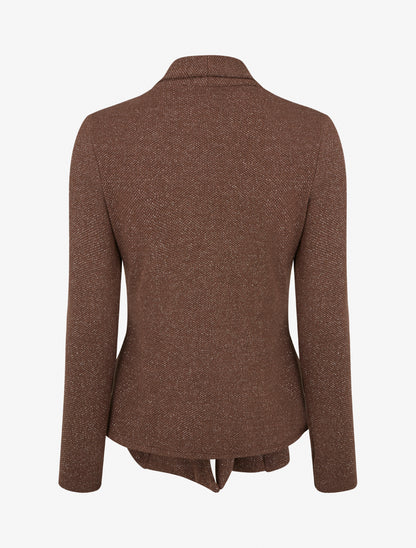 Pull effet gilet en superposition irisé - Marron - 2