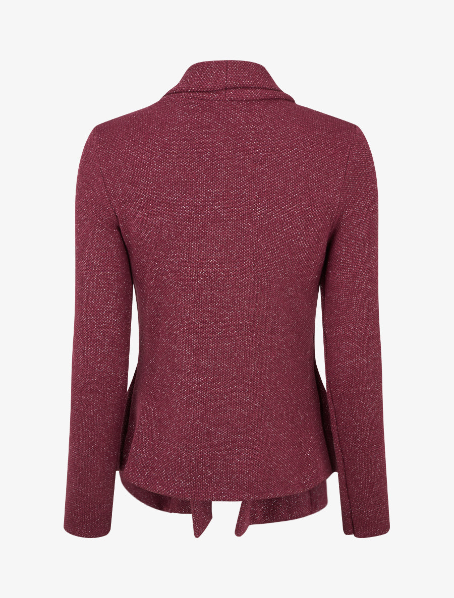 Pull effet gilet en superposition irisé - Prune - 2