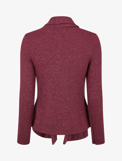 Pull effet gilet en superposition irisé - Prune - 2