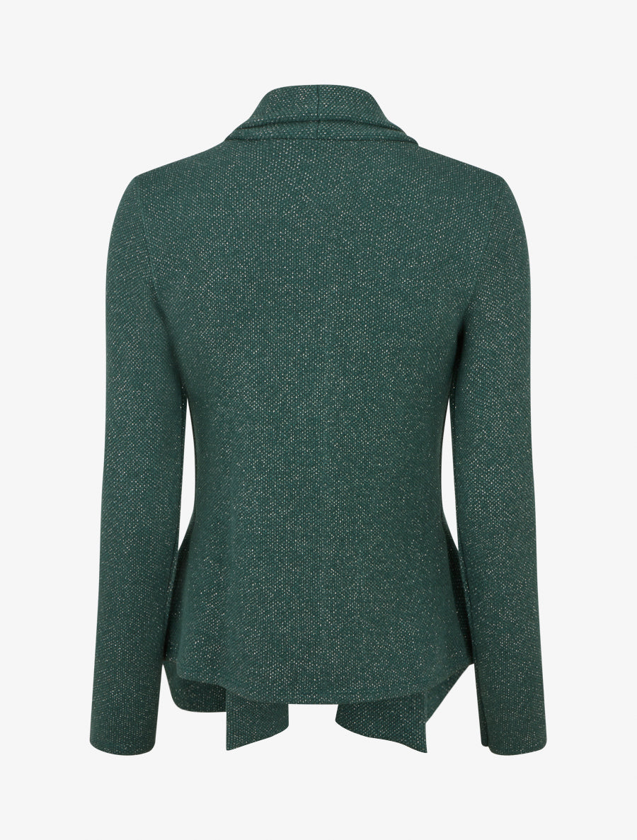 Pull effet gilet en superposition irisé - Vert foncé - 2