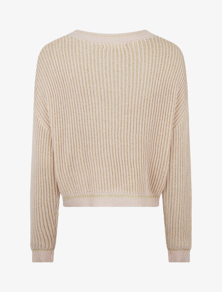 Crop pull irisé - Rose - 2