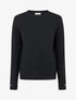 Pull à empiècement coeurs strassés aux manches - Noir - 1