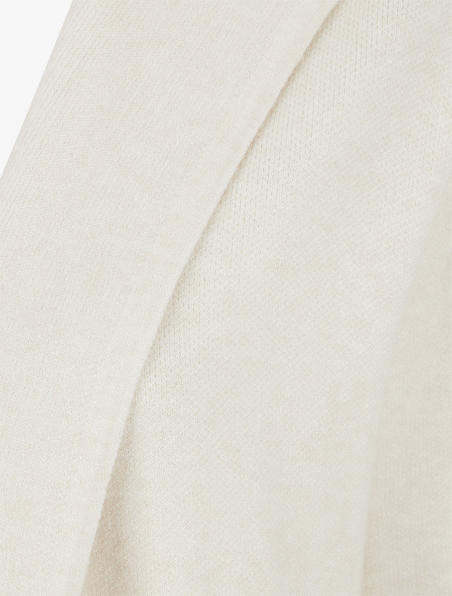 Gilet droit long à capuche - Beige clair - 3