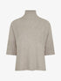 Pull coupe carrée à manches courtes - Taupe clair - 1