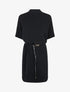 Robe pull droite à manches courtes - Noir - 1