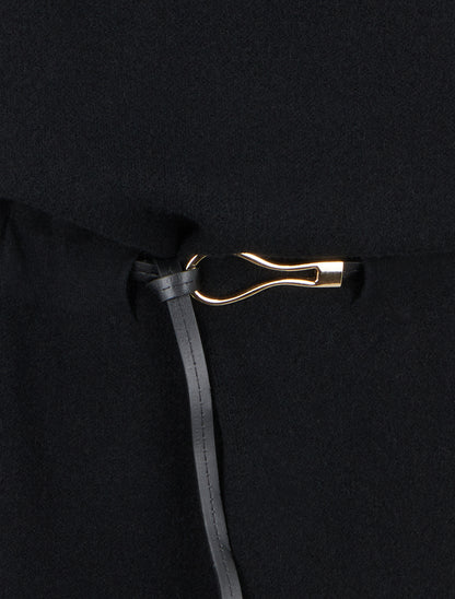 Robe pull droite à manches courtes - Noir - 3