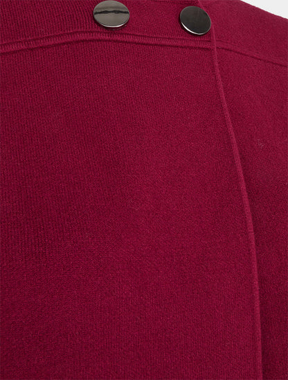 Cardigan uni à deux boutons - Lie de vin - 3