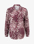 Chemise transparente droite imprimé animal - Prune - 1