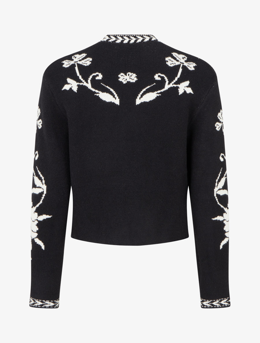 Gilet à nouer à imprimé baroque - Noir - 2
