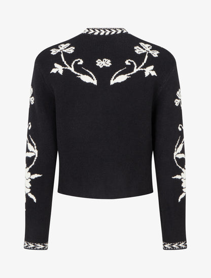 Gilet à nouer à imprimé baroque - Noir - 2