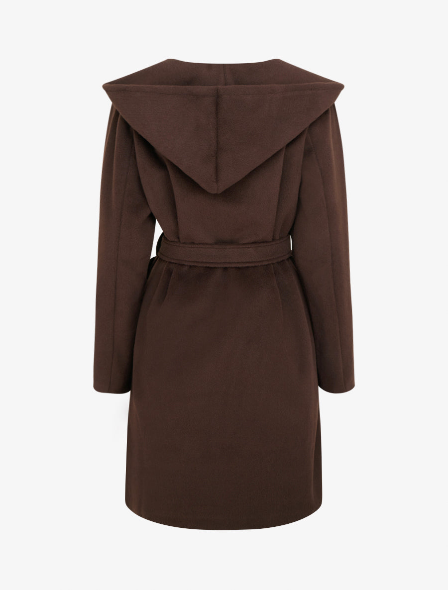 Manteau long à capuche - Marron - 2
