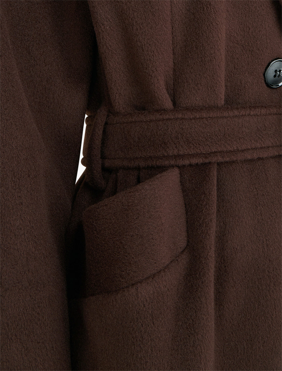 Manteau long à capuche - Marron - 3